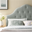 Modway Sovereign King Upholstered Polyester Fabric Headboard in Gray