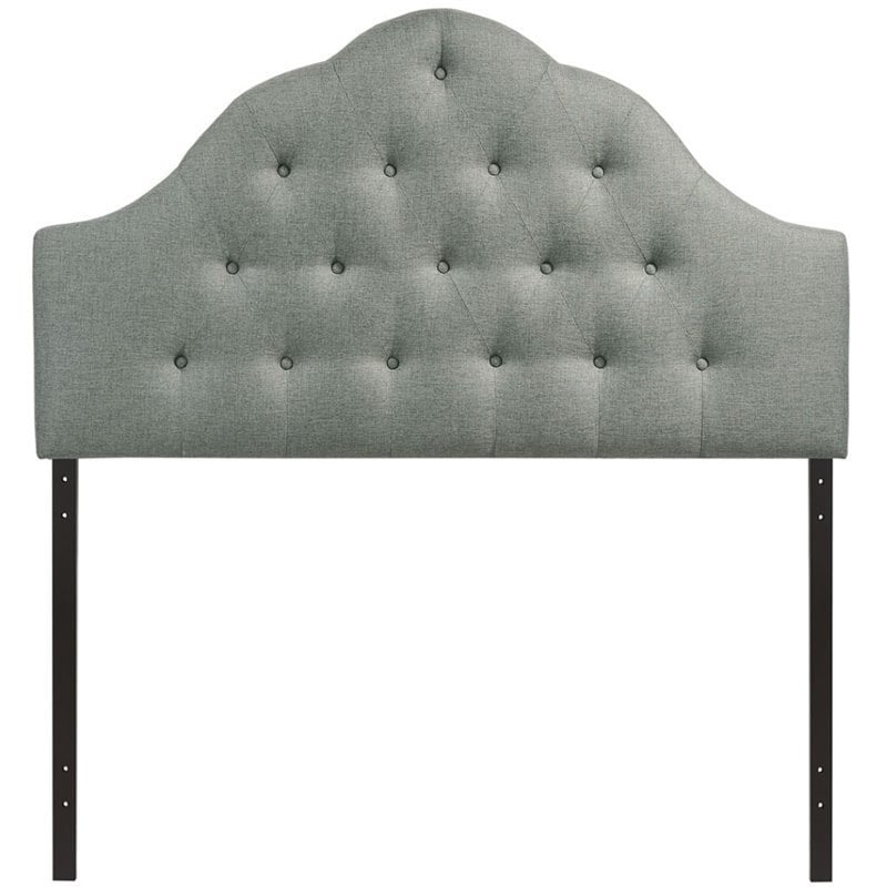 Modway Sovereign King Upholstered Polyester Fabric Headboard in Gray
