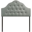 Modway Sovereign King Upholstered Polyester Fabric Headboard in Gray
