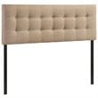 Modway Emily Queen Upholstered Polyester Fabric Headboard in Beige