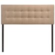 Modway Emily Queen Upholstered Polyester Fabric Headboard in Beige