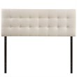 Modway Emily Queen Upholstered Polyester Fabric Headboard in Ivory