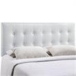 Modway Emily Queen Upholstered Faux Leather and Wood Headboard in White
