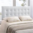 Modway Emily Queen Upholstered Faux Leather and Wood Headboard in White
