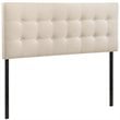 Modway Emily King Upholstered Polyester Fabric Headboard in Ivory