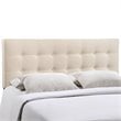 Modway Emily King Upholstered Polyester Fabric Headboard in Ivory