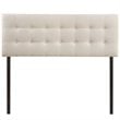 Modway Emily King Upholstered Polyester Fabric Headboard in Ivory