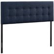 Modway Emily King Upholstered Polyester Fabric Headboard in Navy