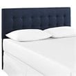 Modway Emily King Upholstered Polyester Fabric Headboard in Navy