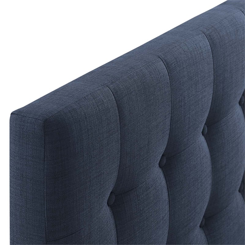 Modway Emily King Upholstered Polyester Fabric Headboard in Navy