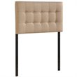 Modway Emily Twin Upholstered Polyester Fabric Headboard in Beige