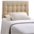 Modway Emily Twin Upholstered Polyester Fabric Headboard in Beige