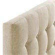 Modway Emily Twin Upholstered Polyester Fabric Headboard in Beige