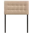 Modway Emily Twin Upholstered Polyester Fabric Headboard in Beige