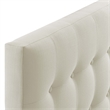 Modway Emily Twin Upholstered Polyester Fabric Headboard in Ivory