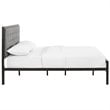 Modway Mia Full Powder-coated Steel and Fabric Bed in Brown/Gray