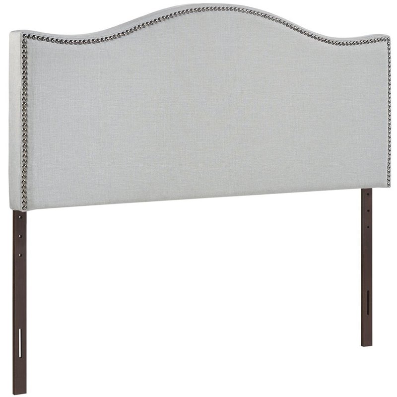 Modway Curl Upholstered King Panel Headboard in Sky Gray 