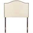 Modway Curl Twin Nailhead Upholstered Linen Fabric Headboard in Ivory