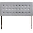 Modway Tinble Queen Upholstered Linen Fabric Solid Wood Headboard in Sky Gray
