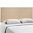 Modway Region Queen Upholstered Linen Fabric Headboard in Cafe Brown
