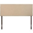 Modway Region Queen Upholstered Linen Fabric Headboard in Cafe Brown