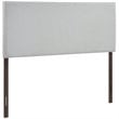 Modway Region Queen Upholstered Linen Fabric Headboard in Sky Gray