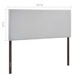 Modway Region Queen Upholstered Linen Fabric Headboard in Sky Gray