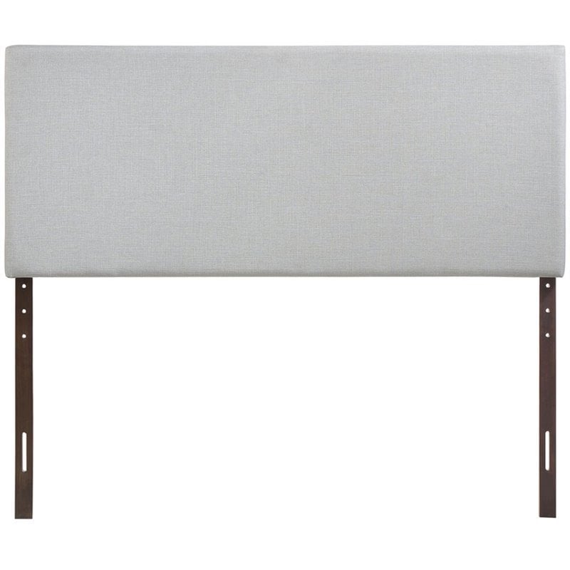 Modway Region Queen Upholstered Linen Fabric Headboard in Sky Gray