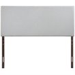 Modway Region Queen Upholstered Linen Fabric Headboard in Sky Gray