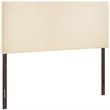 Modway Region Queen Upholstered Linen Fabric Headboard in Ivory