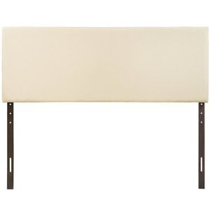 Modway Region Queen Upholstered Linen Fabric Headboard in Ivory