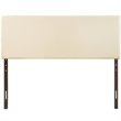 Modway Region Queen Upholstered Linen Fabric Headboard in Ivory