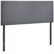 Modway Region Queen Upholstered Linen Fabric Headboard in Smoke Gray