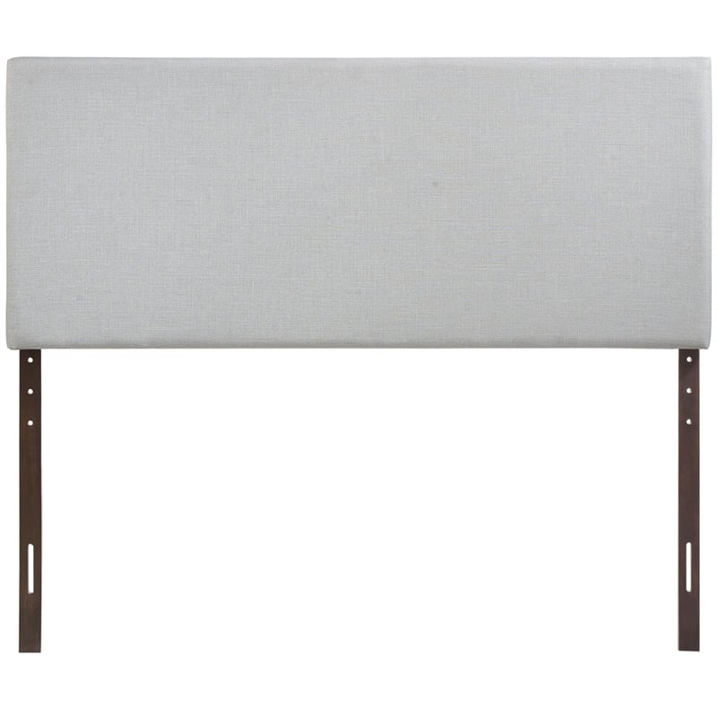 Modway Region King Upholstered Linen Fabric Headboard in Sky Gray