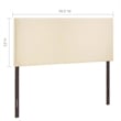 Modway Region King Upholstered Linen Fabric Headboard in Ivory