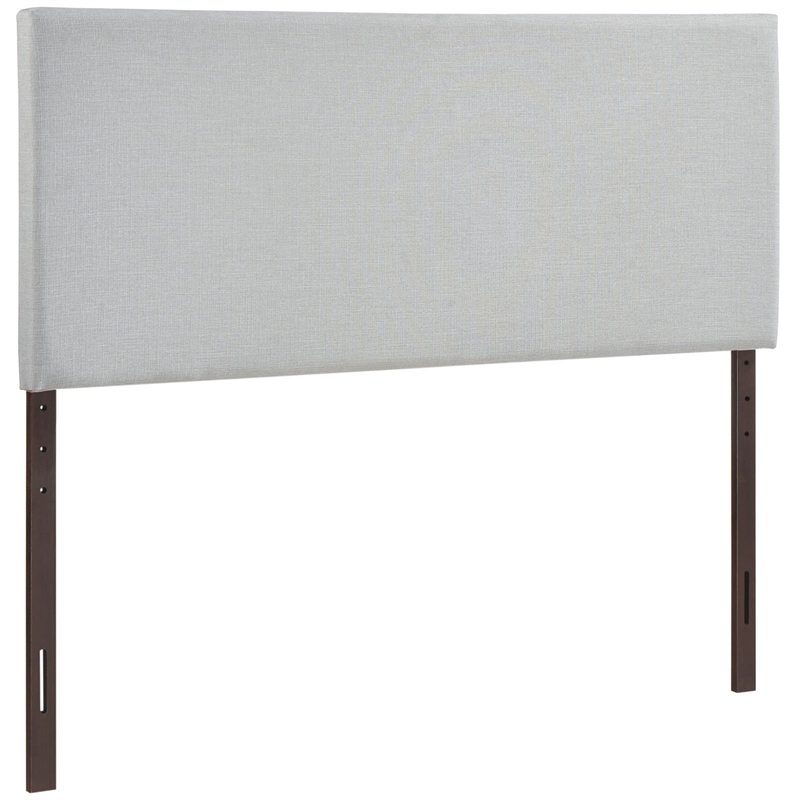Modway Region Full Upholstered Linen Fabric Headboard in Sky Gray