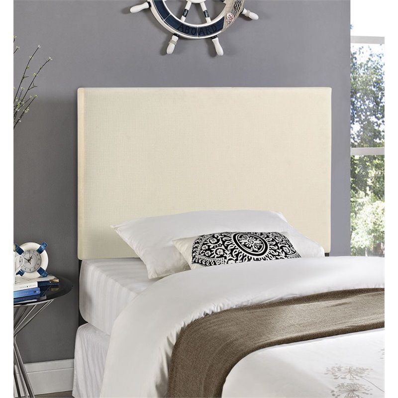 Modway Region Upholstered Twin Panel Headboard in Sky Gray