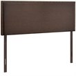 Modway Region Linen Fabric Upholstered Queen Headboard in Dark Brown