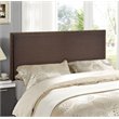 Modway Region Linen Fabric Upholstered Queen Headboard in Dark Brown