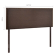 Modway Region Linen Fabric Upholstered Queen Headboard in Dark Brown