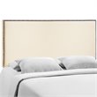 Modway Region Linen Fabric Upholstered Queen Headboard in Ivory