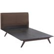 Modway Tracy Modern MDF and Rubberwood Queen Bed in Cappuccino/Brown
