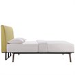 Modway Tracy Modern MDF and Rubberwood Queen Bed in Cappuccino/Green