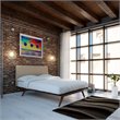 Modway Tracy Modern MDF and Rubberwood Queen Bed in Cappuccino/Latte