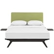Modway Tracy 3-Piece MDF and Rubberwood Queen Bedroom Set in Cappuccino/Green