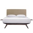 Modway Tracy 3-Piece MDF and Rubberwood Queen Bedroom Set - Cappuccino/Latte