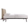Modway Tracy 3-Piece MDF and Rubberwood Queen Bedroom Set - Cappuccino/Latte