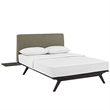 Modway Tracy 3-Piece MDF and Rubberwood Queen Bedroom Set - Cappuccino/Latte