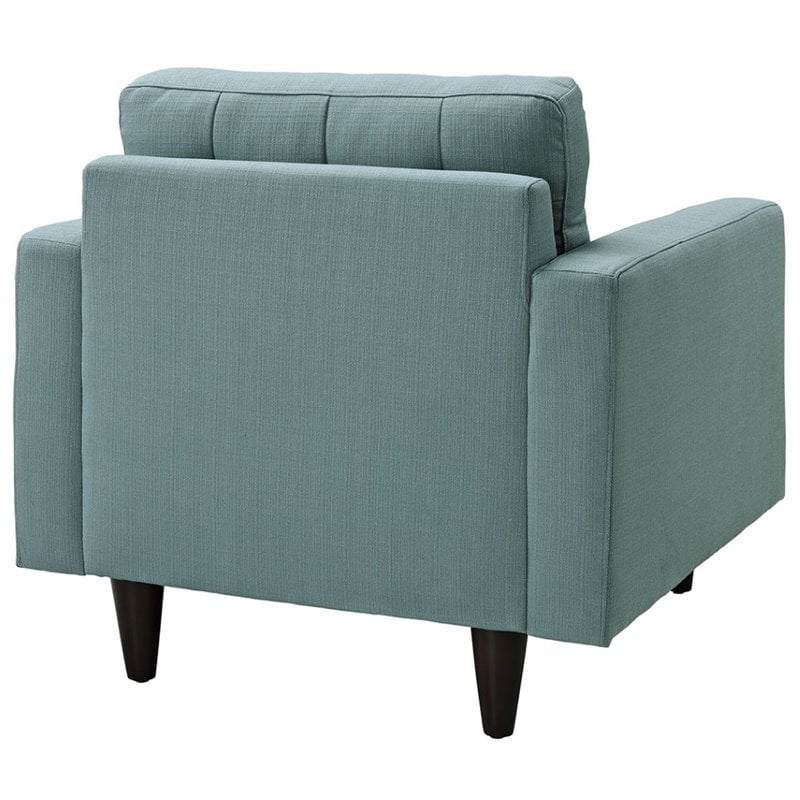 Modway Empress Modern Upholstered Fabric Armchair in Laguna Blue