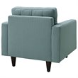 Modway Empress Modern Upholstered Fabric Armchair in Laguna Blue